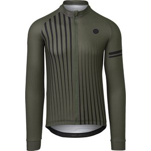 Fietsshirt AGU Men Faded Stripe Jersey LS Essential Army Green