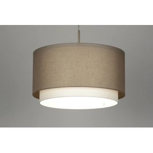 Lumidora Hanglamp 30140 - BERLIN - E27 - Taupe - Textiel - ⌀ 47 cm