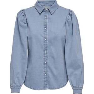Only Blouse Onlrocco Stretch Ls Dnm Shirt 15300527 Medium Blue Denim Dames Maat - W38