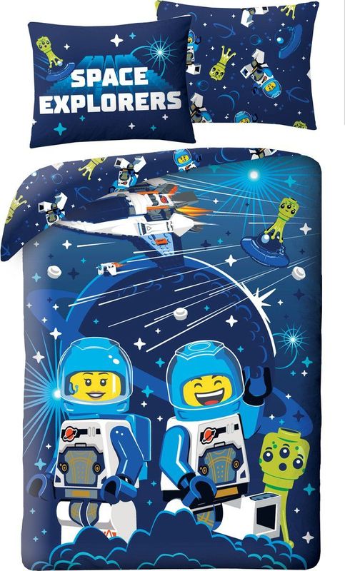 Lego - City Dekbedovertrek - Polyester - Eenpersoons - 140 x 200 cm + 70 x 90 cm