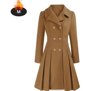 Bovista Mantel Dames - Tussenmantel - Jas - Mantelpakje - Trenchcoat - Overjas - Overcoat - Winter - Bruin - S