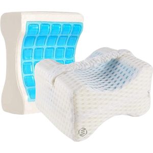Equivera kniekussen voor in bed - kniekussen - beenkussen - kniekussen voor in bed zijslapers - kniekussen orthopedisch - kniekussen traagschuim