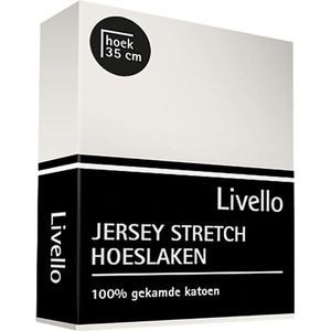 Livello (topper) Hoeslaken Jersey Offwhite 140x200