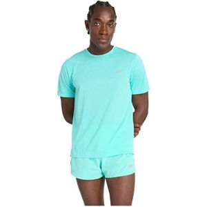 New Balance Athletics T-shirt Met Korte Mouwen Blauw S Man