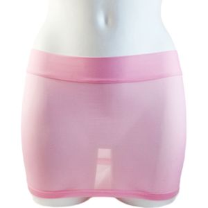 BamBella® - Mini Rok - Sexy Erotische rokje - Onesize - Doorzichtig doorschijnend stretch Roze