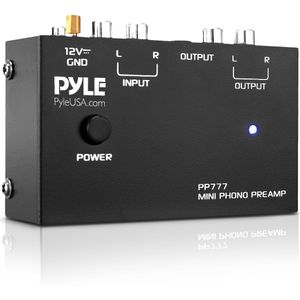 Pyle - Phono - Voorversterker - Zwart - 3mV bij 50K Ohm, 2V max