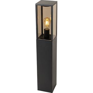 QAZQA charlois - Moderne Staande Buitenlamp | Staande Lamp voor buiten - 1 lichts - H 80 cm - Brons - Buitenverlichting