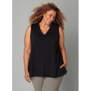 Colletta - Top - Zwart - Mouwloos - V-hals