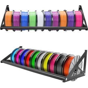 Wandmontage 3D-filament opbergrek - 2 stuks heavy-duty filamenten opslagrekken voor 3D-printer