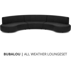 Bubalou Loungeset | Bended Sofa - Anthracite | weerbestendig | ronde buitenbank