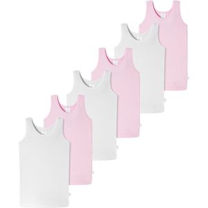 Schiesser Meisjes onderhemd 6 pack Kids Girls 95/5 Organic Cotton