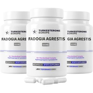 3 Pack - Fadogia Agrestis 10:1 Complex met Hydroxypropyl-β-Cyclodextrine - 180 Capsules (600mg)