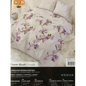 Flower Blush Purple 2 persoons dekbedovertrek 200-200 cm