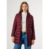 Pepe Jeans - Sally - Lange Pufferjas - Geel - Gerecycled Nylon - Waterafstotend