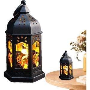 Buitendecoratie - Elektrische LED-lantaarns voor Halloween | Buitenverlichting met Halloween-thema .