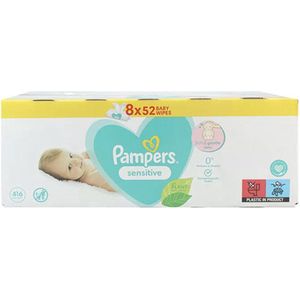 pampers sensitive 8x52 baby wipes