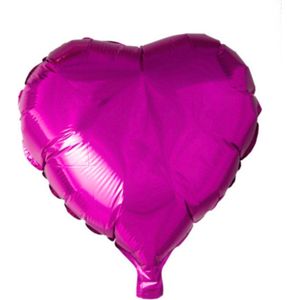 Procos Folieballon Hartvorm 18 Cm Fuchsia