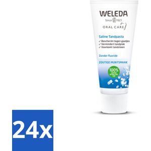 24 x WELEDA - Tandpasta Saline - 75ml - Tandpasta - Natuurlijke Tandpasta - Zeezout Tandpasta - Mondgezondheid - Tandplak