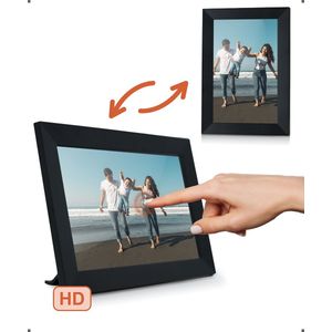 Pora Digitale Fotolijst 8 inch - WiFi - Frameo App - HD+ - IPS Display - Zwart - Touchscreen