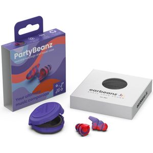 EarBeanz PartyBeanz Festival Oordoppen - Earplugs Festival - Geluidsdempende Muziekoordoppen - 19dB Gehoorbescherming - Ergonomische Oordopjes voor Festivals, Clubs en Concerten - Gemeleerd