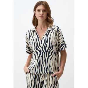 Jimmy Key Marineblauw Zebraprint Shirt