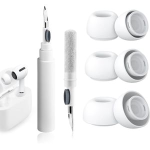 3 Pairs Vervangende Oordopjes voor AirPods Pro/AirPods Pro 2 - Geluiddemping - Antislip Silicone Tips met Reinigingspen, 1 Paar voor Elke Grootte S/M/L