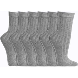 Luxe sokken | Merino & Kasjmier | Superzacht | Dames & Heren | Grijs | 6 paar