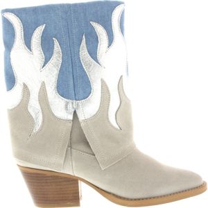 Dames Enkellaars Dwrs Barbados Sand/jeans Zand - Maat 40