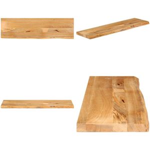 vidaXL Tafelblad met natuurlijke rand 100x20x2,5 cm massief mangohout - Tafelblad - Tafelbladen - Vervangend Tafelblad - Meubelpaneel