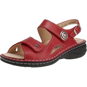 Finn Comfort - Muiltje - Rood - Leer/Synthetisch - Klittenband