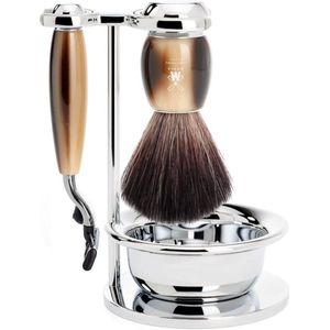 MÜHLE -Scheerset 4-delig -VIVO -Hoornbruin -Mach3