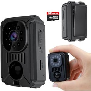 WNHB® Verborgen Spioncamera Zonder Wifi – Mini Beveiligingscamera – Nachtzicht – Bewegingsdetectie – 11 Uur Batterijduur