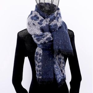 Sjaal Tijgerprint - Marineblauw - Winter