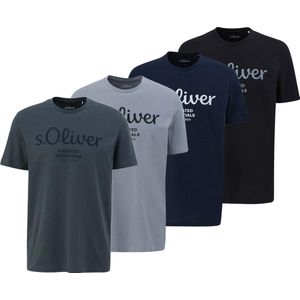 s.Oliver T-shirt Logo T-Shirt Verpakking van 4