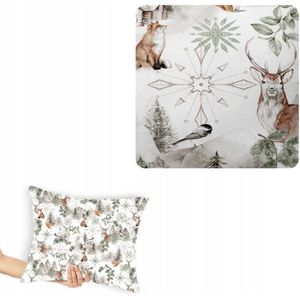 Kerst Kussensloop Bos 40x60 cm Katoen Satijn
