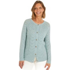 Cardigan met knopen en zoomdetails en ronde hals