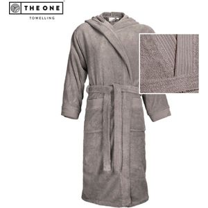 The One - Towelling Badjas - Taupe - Zachte Kamerjas met Capuchon - Vocht Absorberend - 100% Gekamd Badstofkatoen