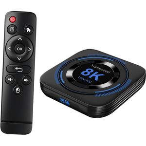 MrGoods Android TV Box 8K Ultra HD – 4GB RAM / 32GB ROM – Met Chromecast functie – Smart Media Player met WiFi & Bluetooth – Streaming Box voor YouTube, IPTV & meer – Maak elke tv een Smart TV