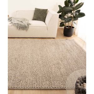 Wollen vloerkleed - Fjell zandkleur 160x240 cm