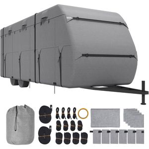 Caravanhoes, 20-22 Voet Camperhoes, 4-Laags Non-Woven Stof, Waterdicht, Winddicht, Ripstop, Klasse A Camperhoes, met Opbergtas, Reparatie Patches