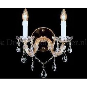 Kristallen Wandlamp Maria Theresa 2 Lichts (Kristal/Goud)