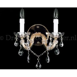 Kristallen Wandlamp Maria Theresa 2 Lichts (Kristal/Goud)