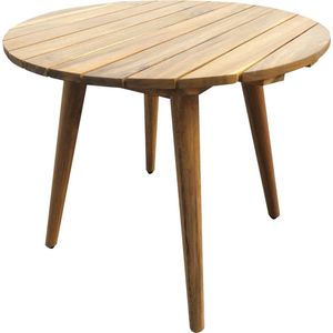 Sens-Line - Lissabon Sidetable Rond - Bruin - Acaciahout - 47x47x55cm