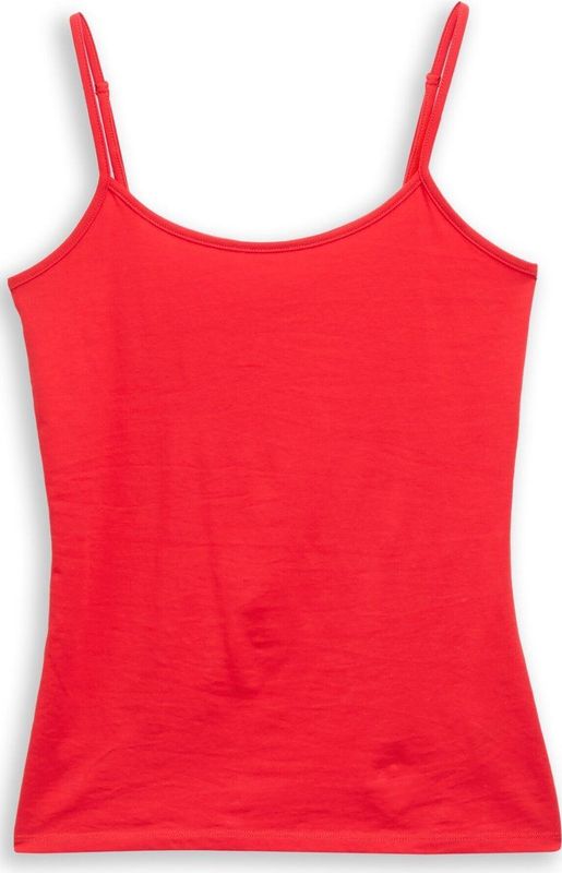 TOM TAILOR DENIM - Top - Rood - Spaghettibandjes - Slanke Pasvorm