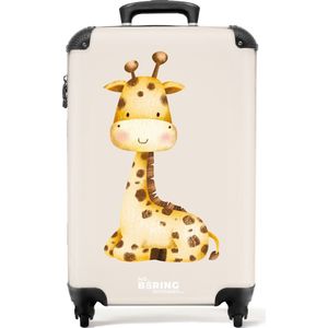 NoBoringSuitcases.com® - Baby koffer giraf - Trolley koffertje - 55x35x25