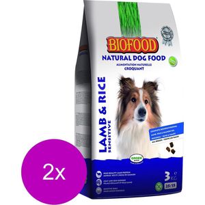 Biofood Hondenvoeding Lam&Rijst - Hondenvoer - 2 x 3 kg