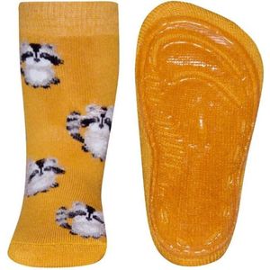 Ewers antislip sokken Stoppi wasbeer geel