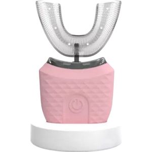 ROZE Sonische Elektrische Automatische Tandenborstel U Vorm 360 Graden + Usb-Oplaadbare SPA-model 24000 RPM Massage Tandvlees 3 modi Tand Whitening- 36000 RPM Koud Blauw UV Licht- Intelligente Oplaadbare Tandenborstel 4 Brush