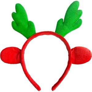 IYOU Kerst gewei haarspeldjes rode herten oren haaraccessoires strik kerstfeest haarspelden voor vrouwen en meisjes (pak van 4