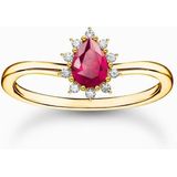 Thomas Sabo - Ring - Gerecycled Zilver - Geel Goud Verguld - Zirkoon